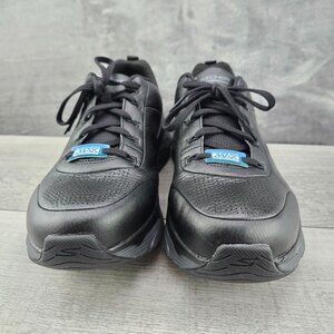 Skechers Men Size 10.5W (EU 44) Max Cushioning Elite Step Up Leather Black **